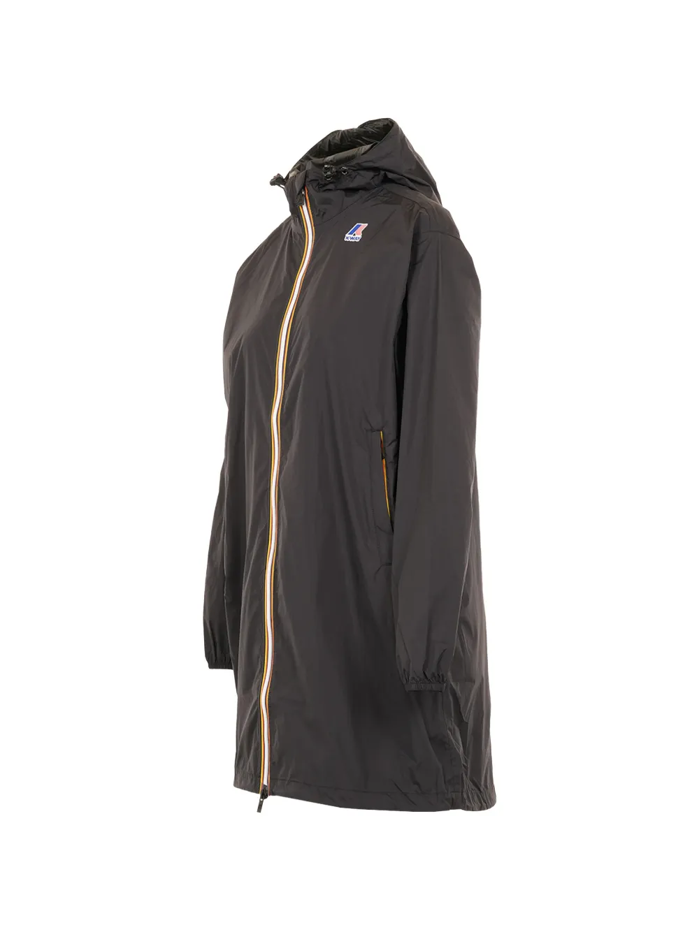  K-way Zip-up Hooded Coat - Black 