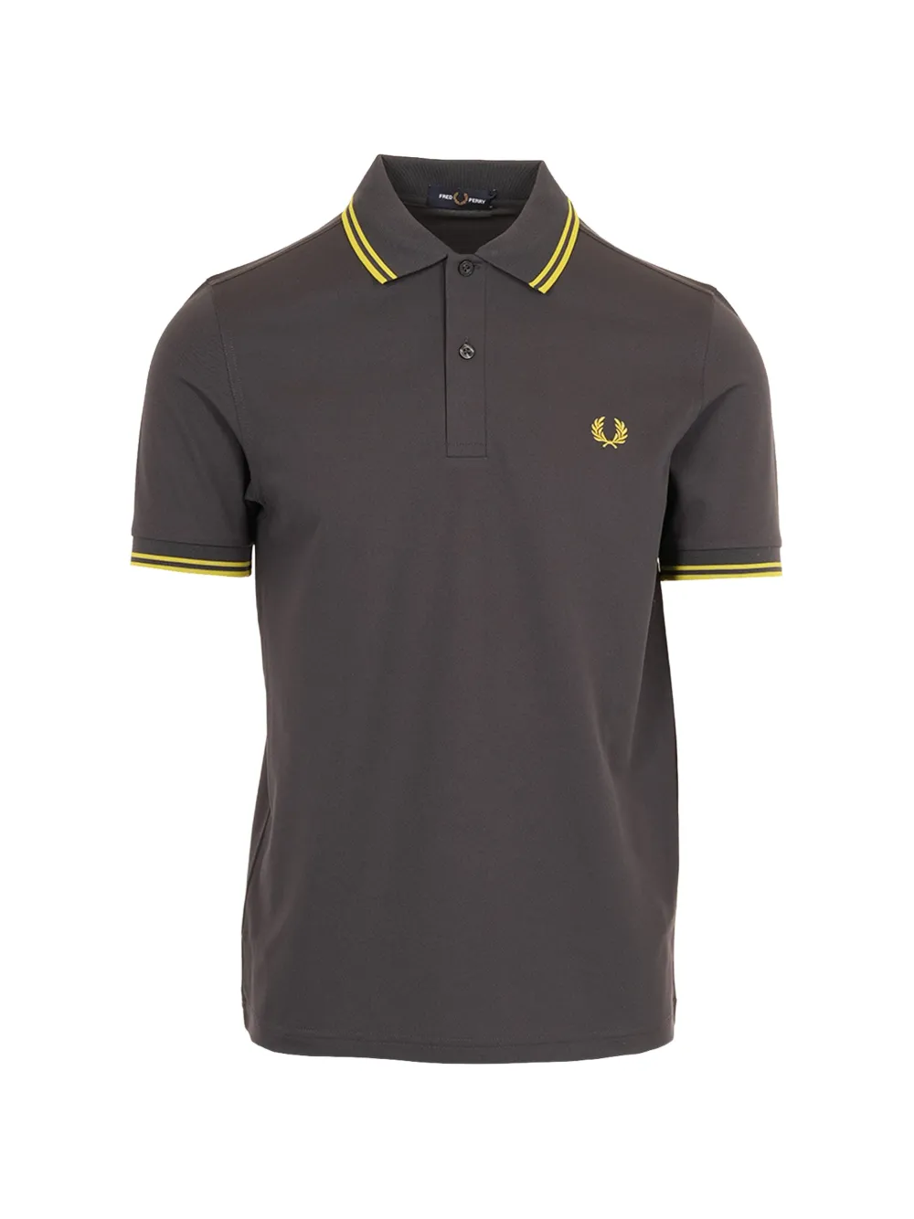 Fred Perry Tennis tipping-detail Laurel Wreath polo shirt - Grau