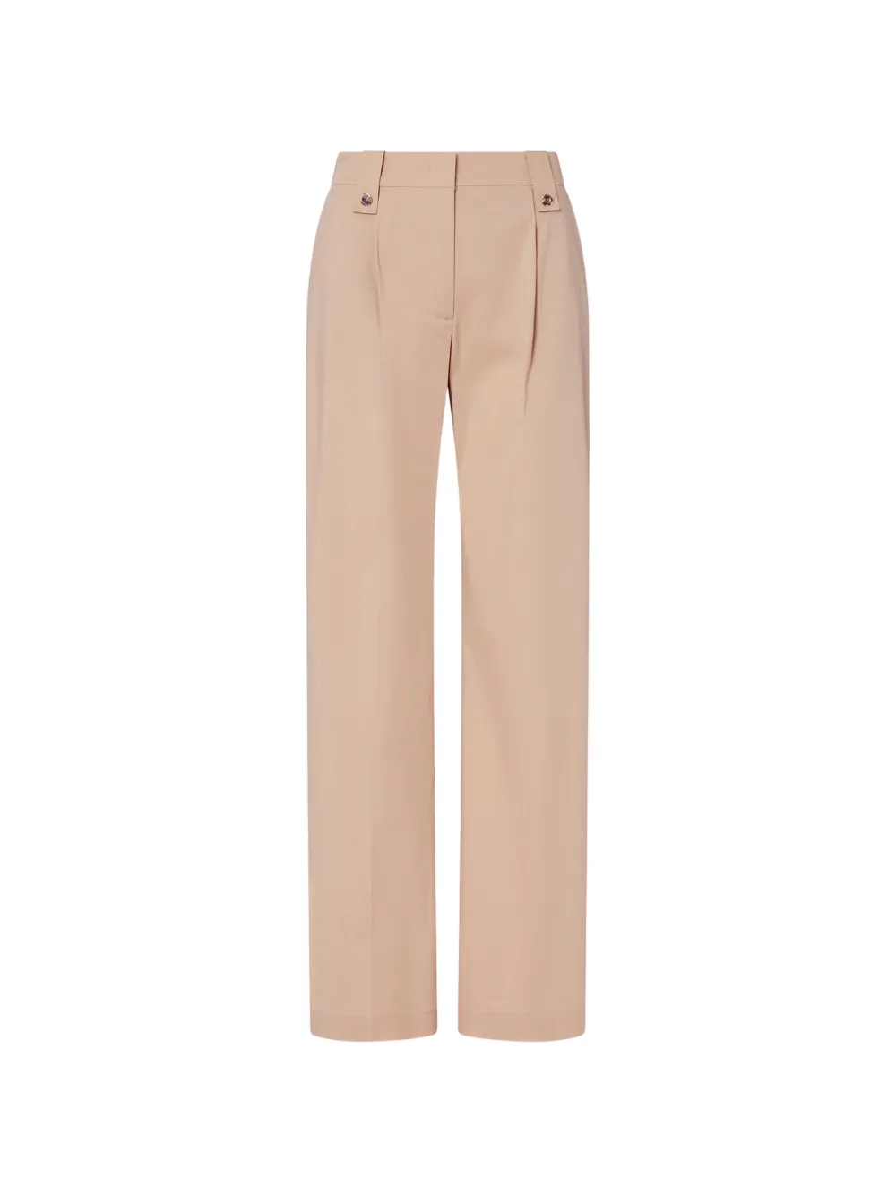 LIU JO pleated button-detail trousers - Nude