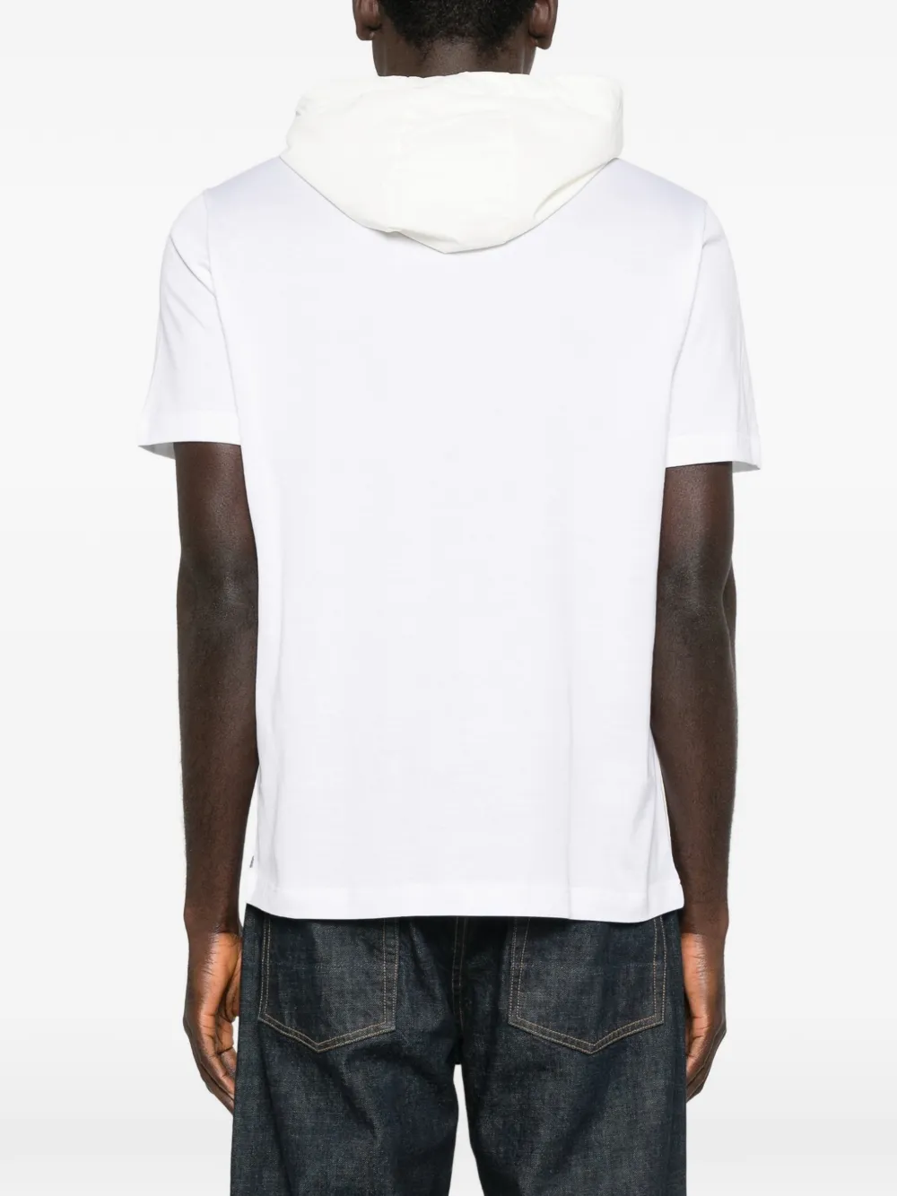 Eleventy T-shirt met capuchon Wit