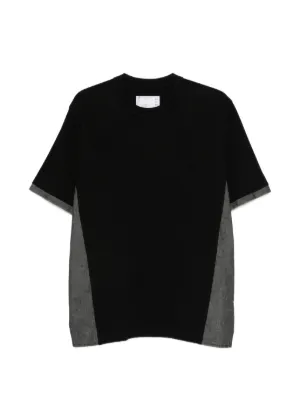 sacai ブラック ポケット付き Tシャツ Sacai チェストポケット Tシャツ | ブラック | FARFETCH JP