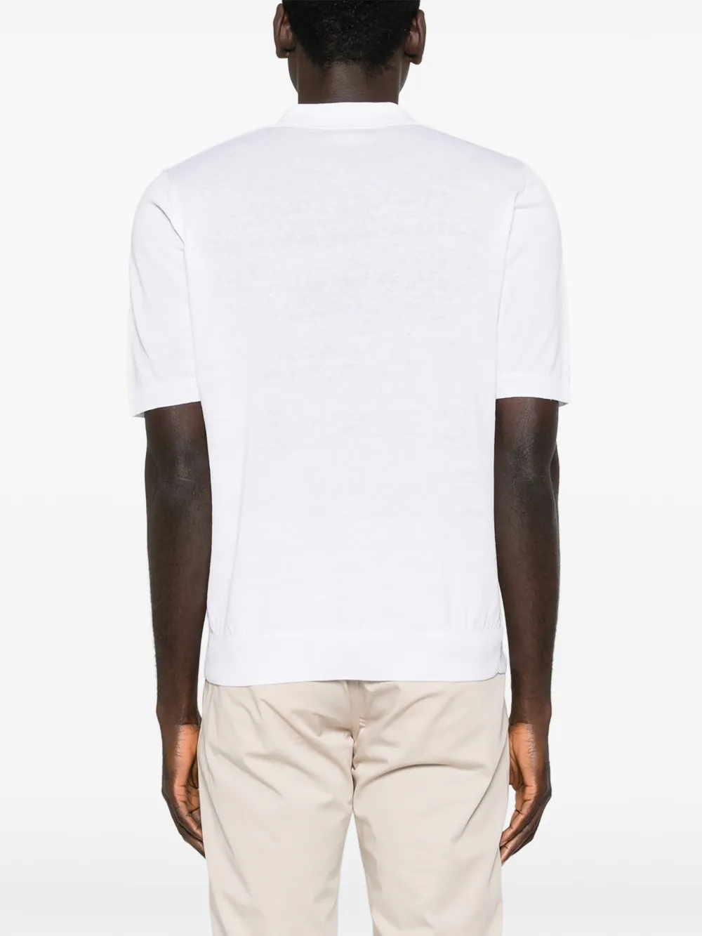 Eleventy T-shirt met korte mouwen en polokraag Wit