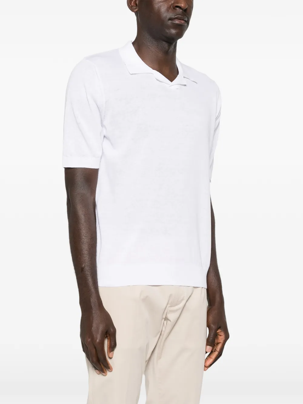 Eleventy T-shirt met korte mouwen en polokraag Wit