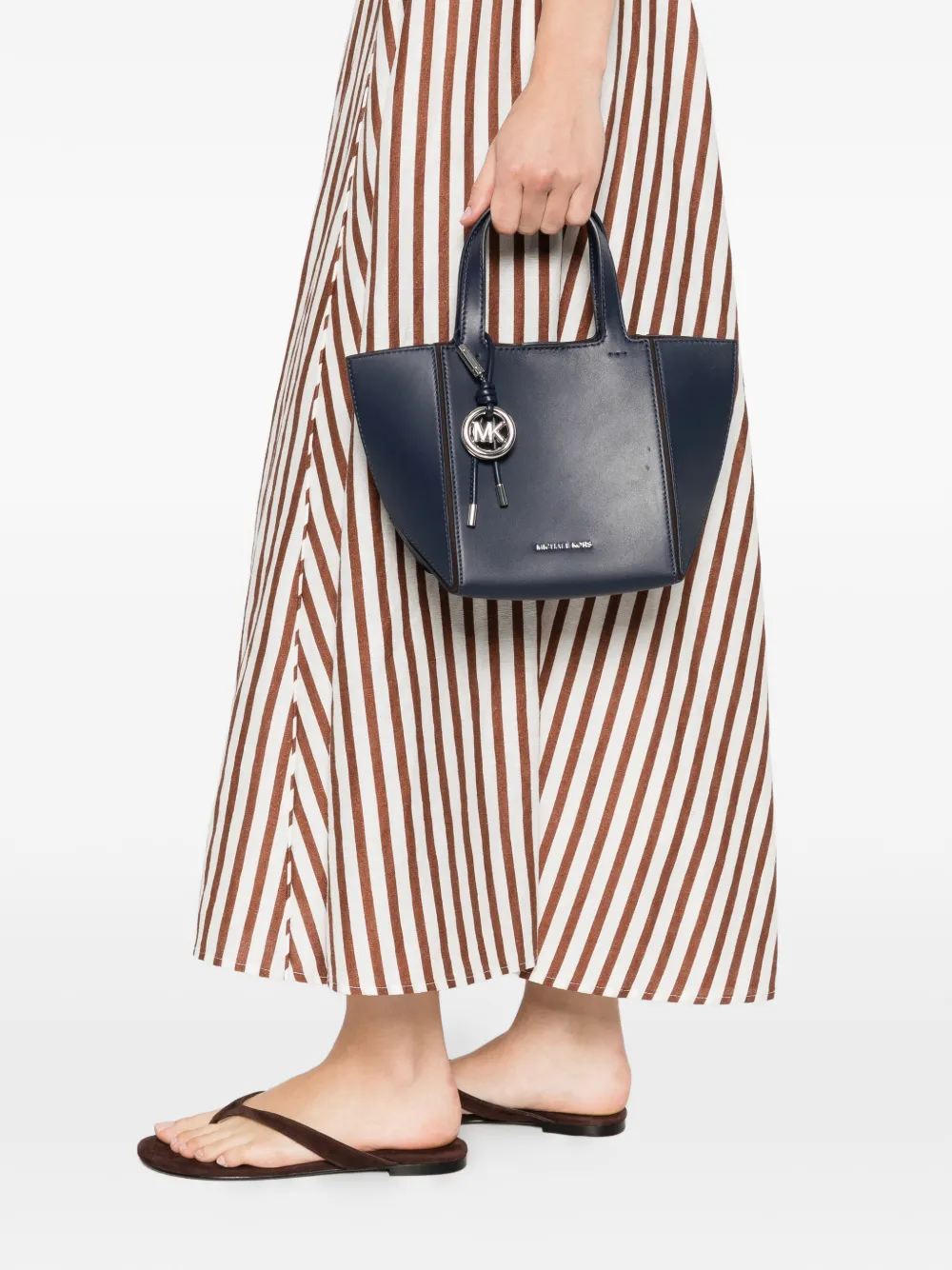 Michael Kors logo-charm tote bag - Blauw