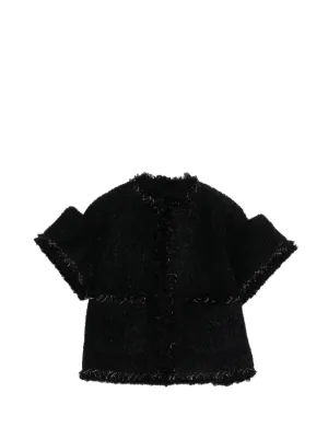 Sacai double-breasted Cropped Jacket | Black | FARFETCH RO