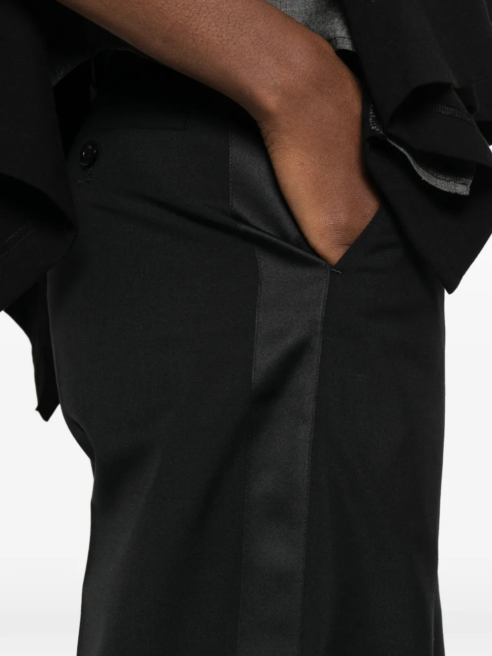 sacai Shorts met ceintuur Zwart
