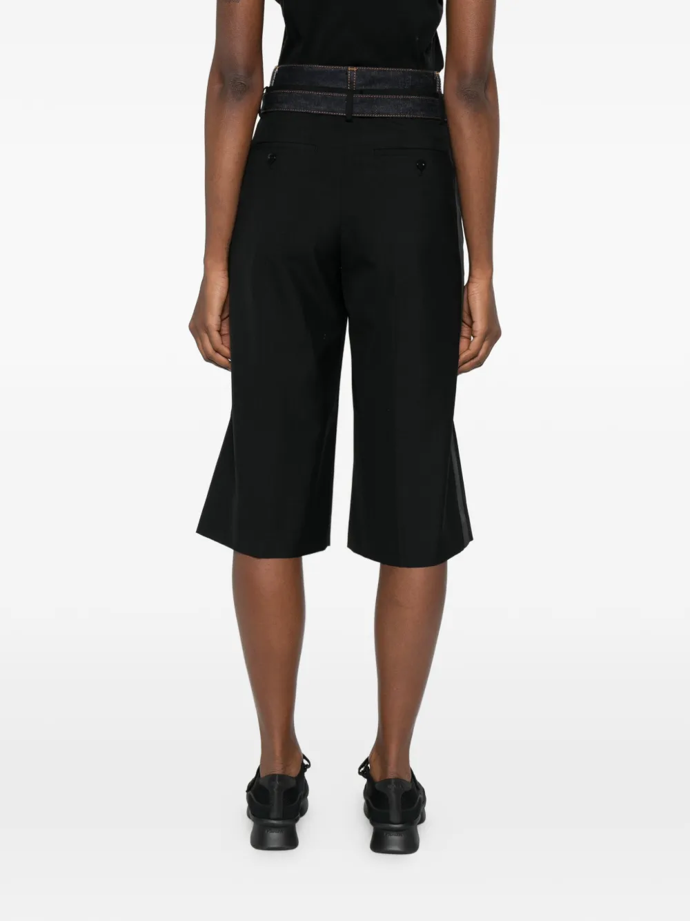 sacai Shorts met ceintuur Zwart