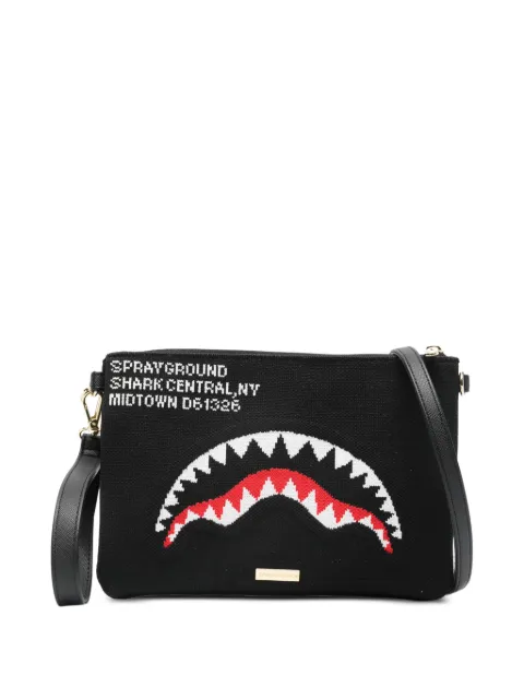 Sprayground shark-graphic clutch bag