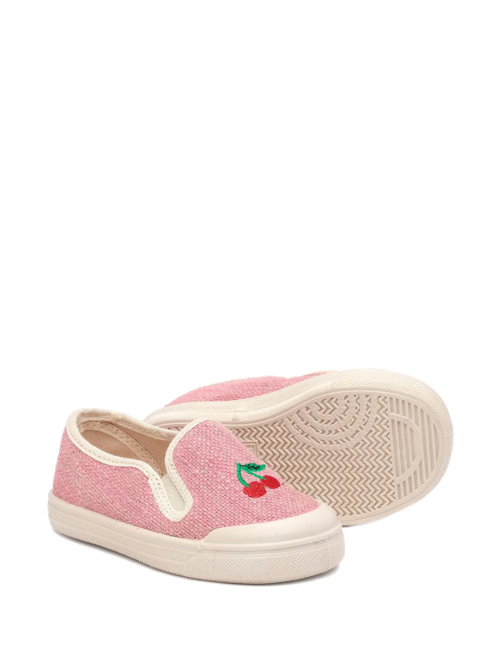 Pèpè Sneakers met geborduurde kers Roze