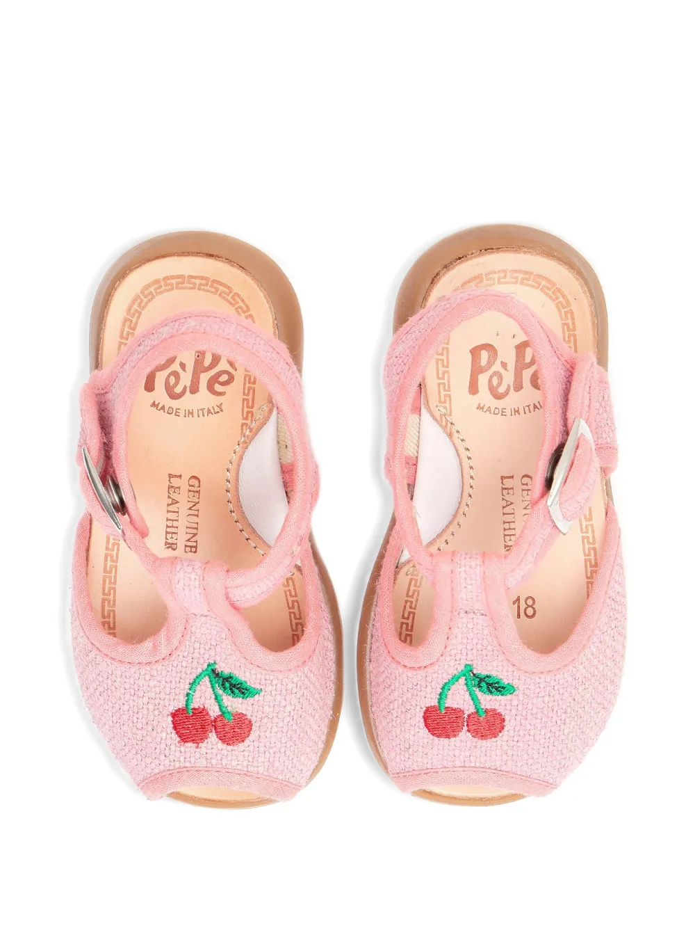 Pèpè Sandalen met kersenpatroon Roze