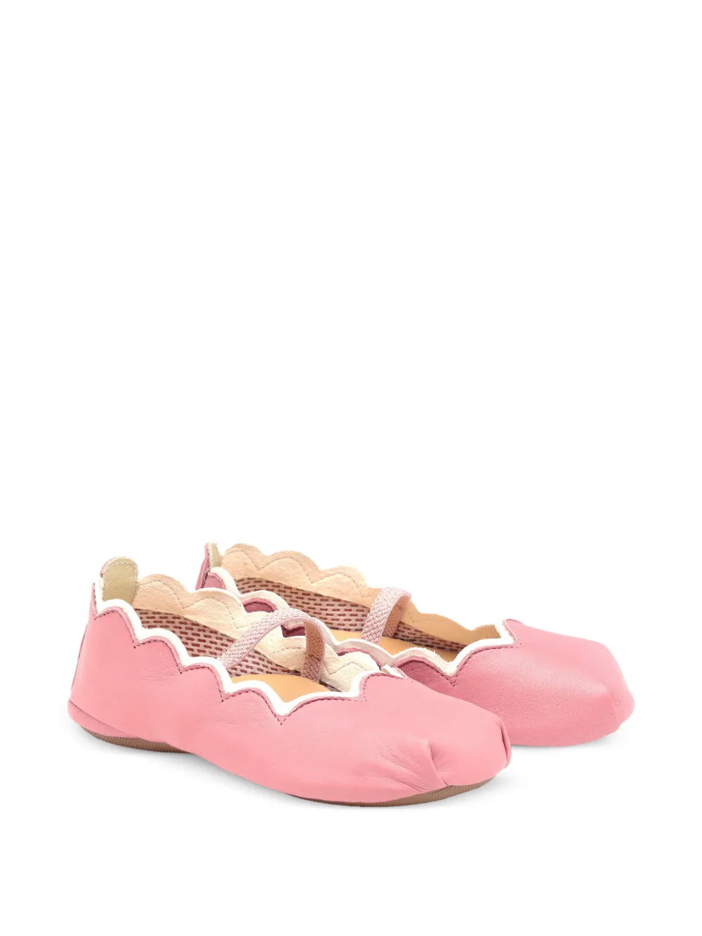 Pèpè scalloped strap slippers - Rosa