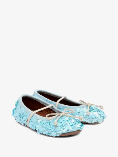 Pèpè Darlyn sequined bow slippers