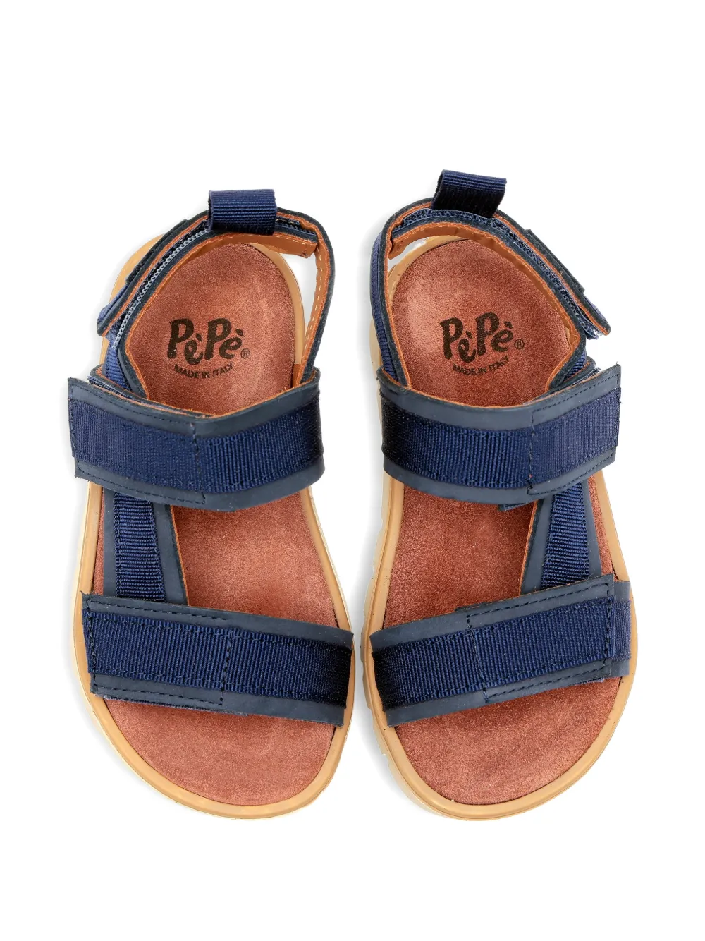 Pèpè Leren sandalen met bandjes Blauw