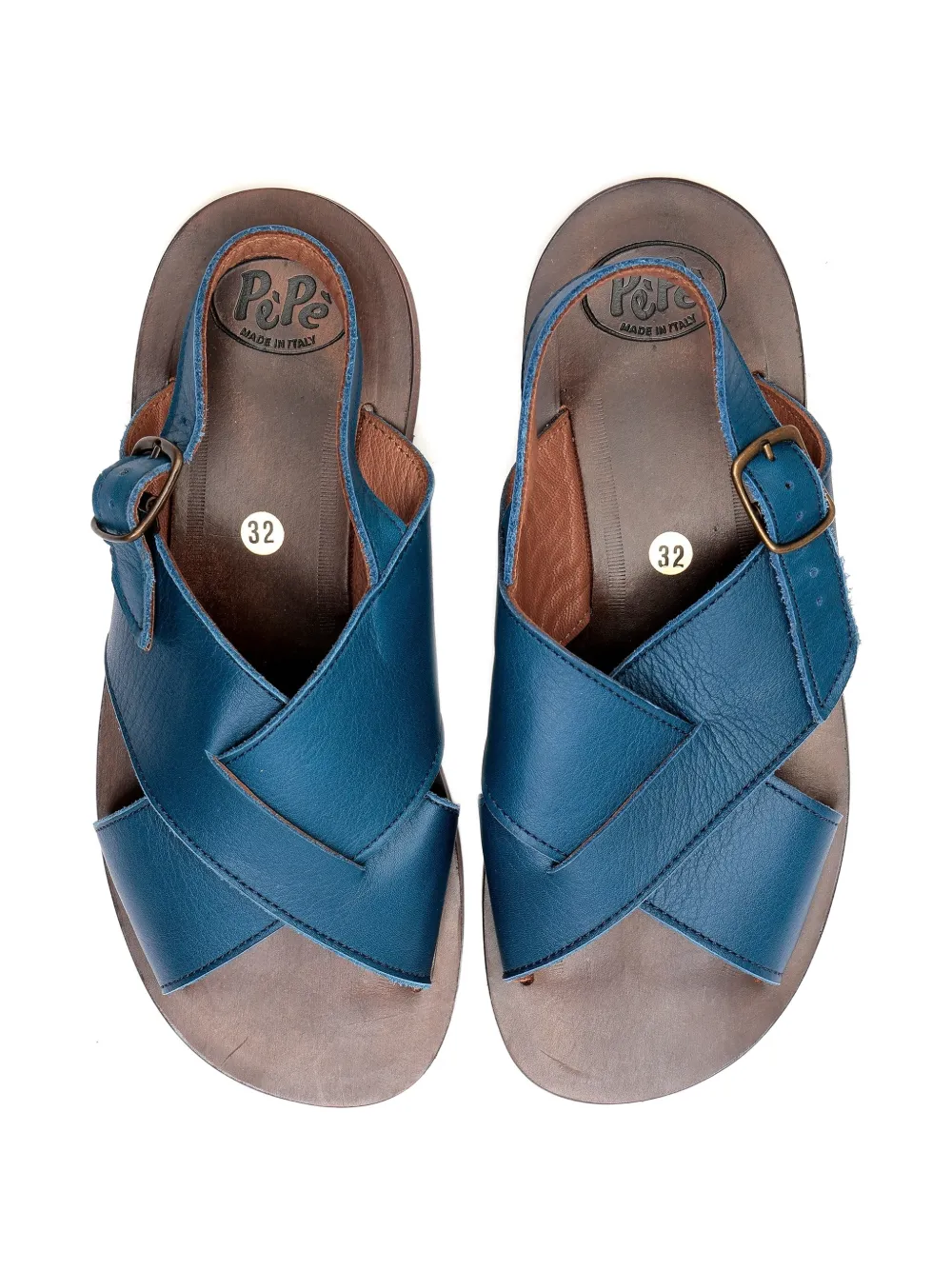 Pèpè Sandalen met gekruiste bandjes Blauw
