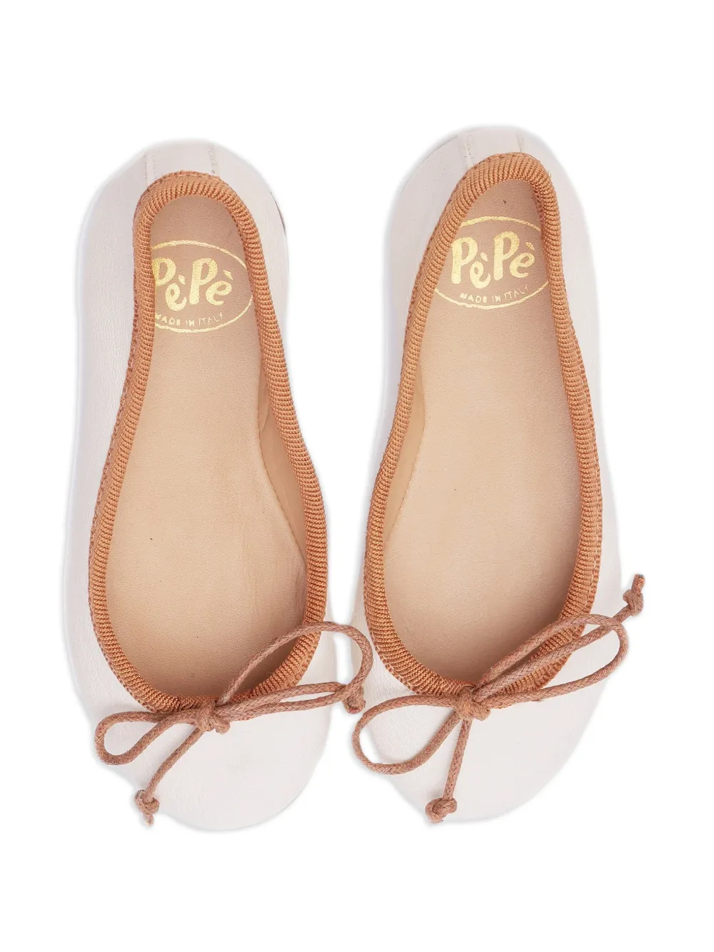 Pèpè Ballerina's met strikdetail Wit