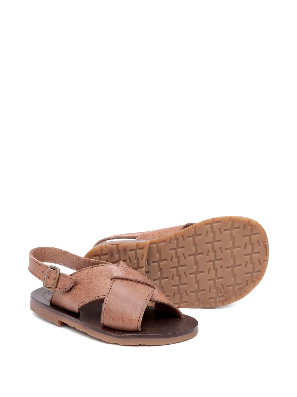 Pèpè Sandalen met gekruiste bandjes Bruin