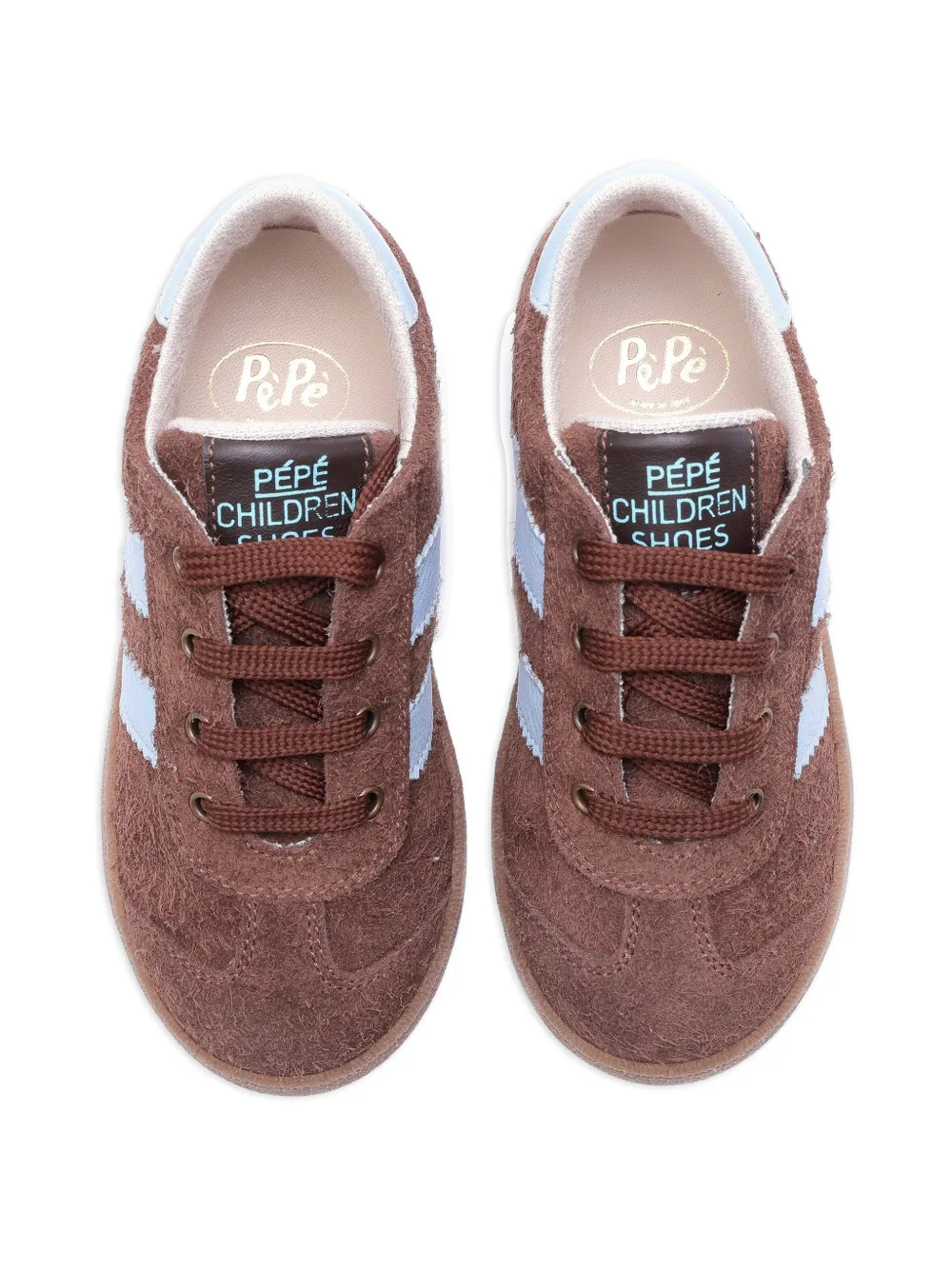  Pèpè Stripe Velour Sneakers - Brown 