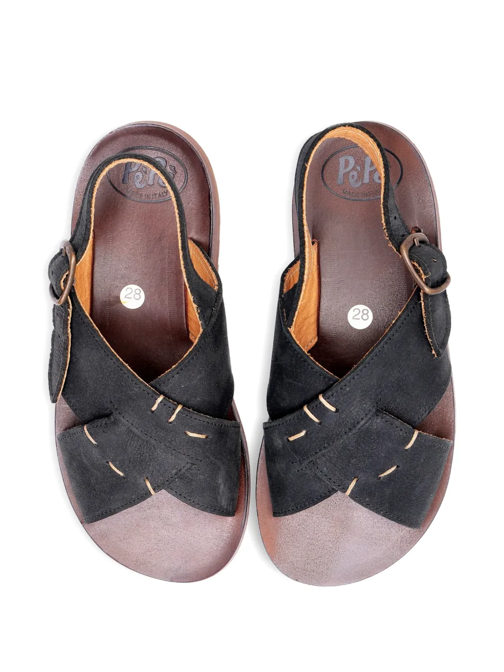 Pèpè Sandalen met gekruiste bandjes Zwart