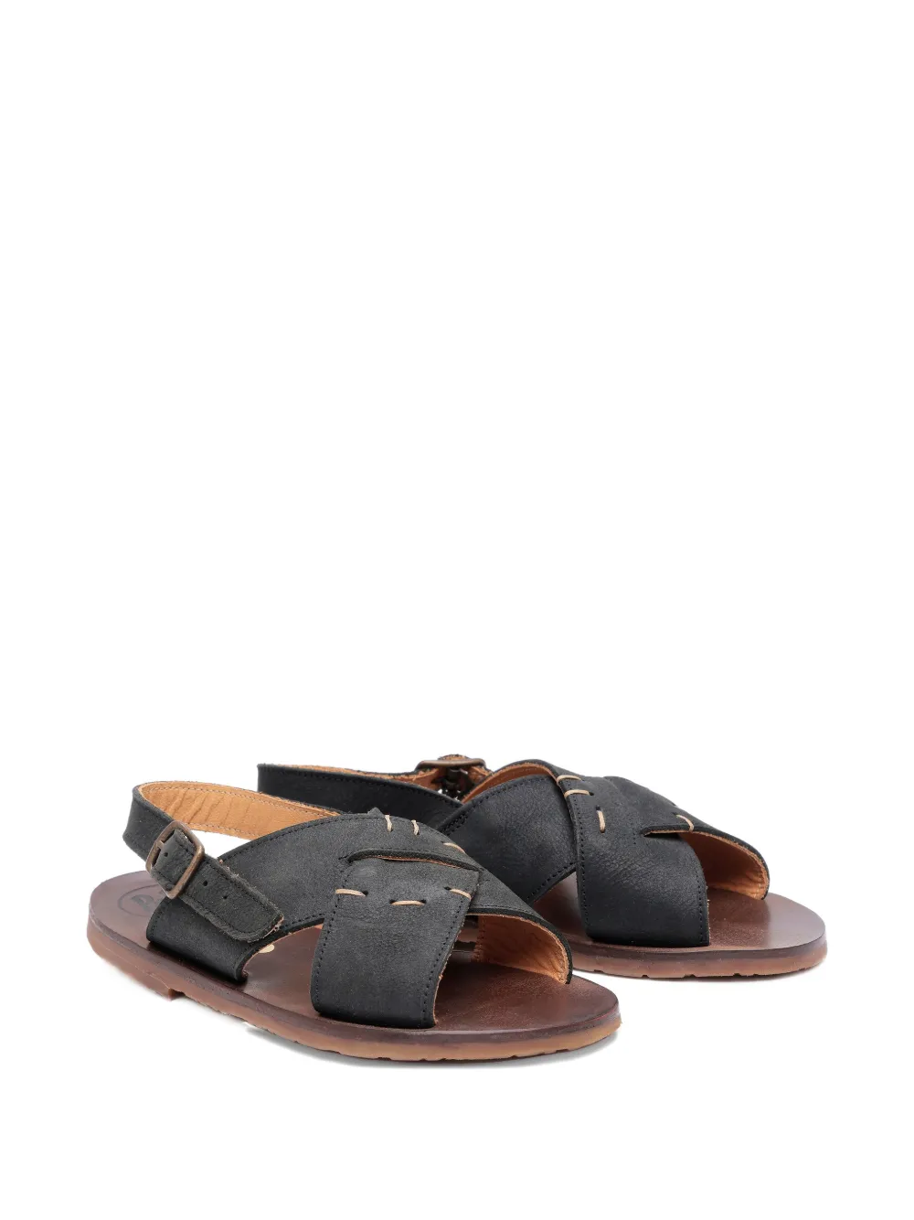 Pèpè Sandalen met gekruiste bandjes Zwart
