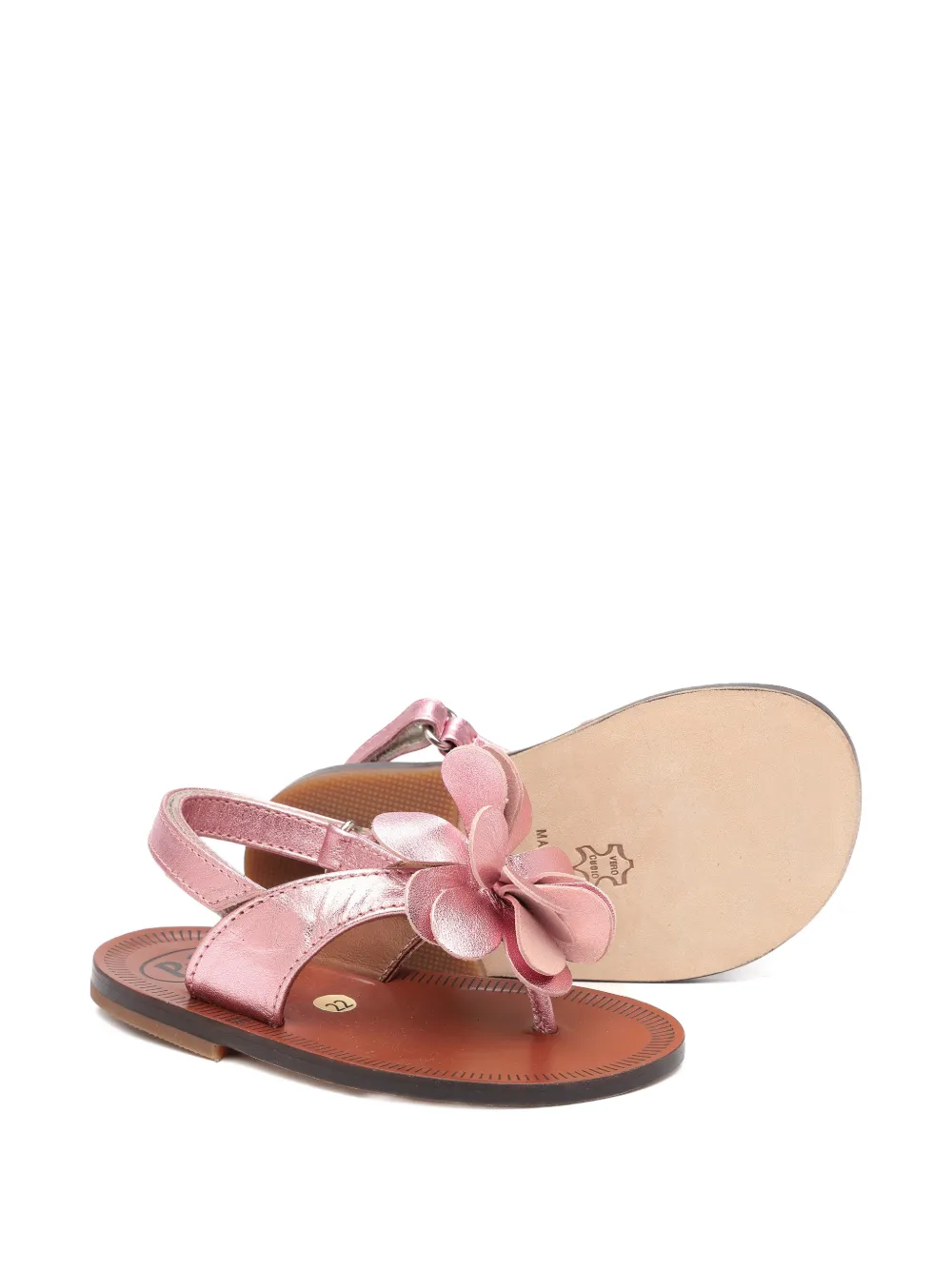 Pèpè Sandalen met bloemenapplicatie Roze