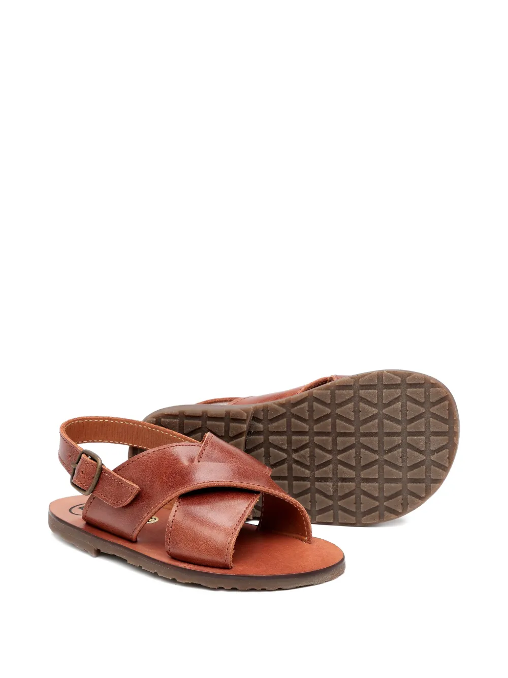 Pèpè Sandalen met gekruiste bandjes Bruin
