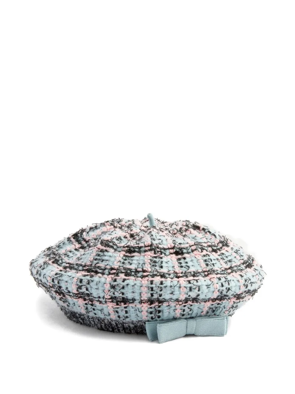 Self-Portrait Kids striped knitted beret - Blu