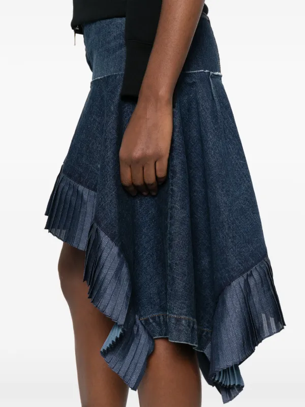 Sacai Asymmetric Denim Skirt | Blue | FARFETCH