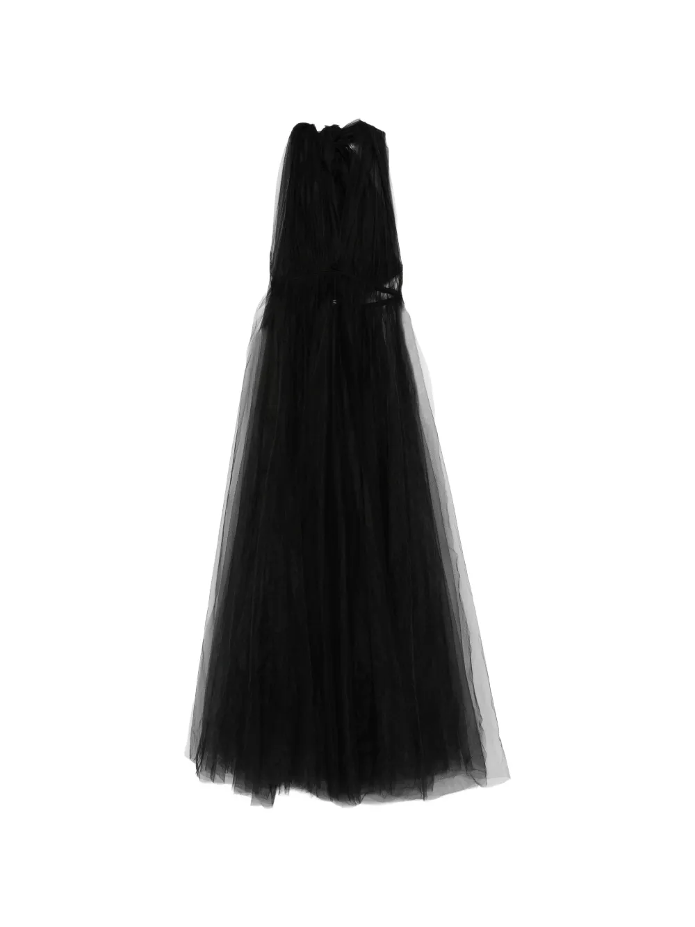 Alchemy halterneck tulle maxi dress - Nero