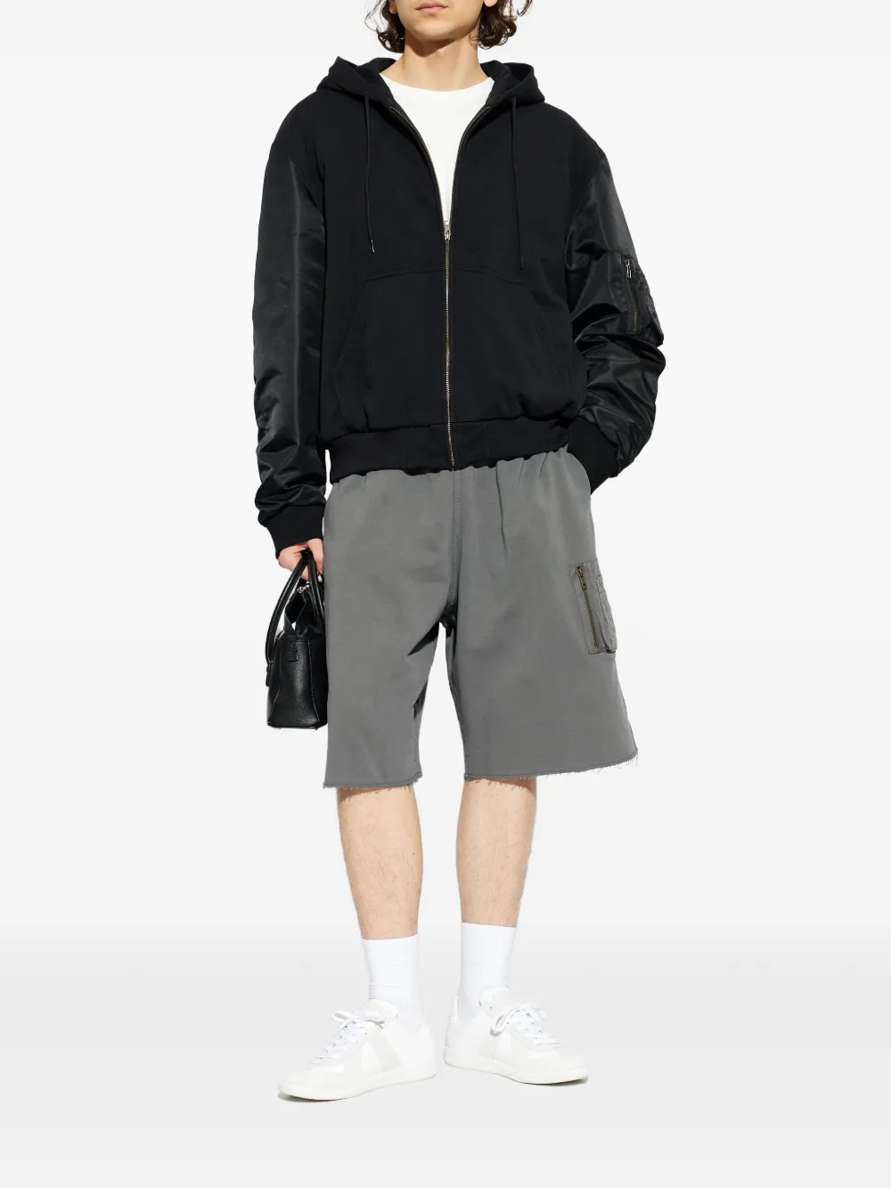 MM6 Maison Margiela カットオフエッジ ショートパンツ | グレー
