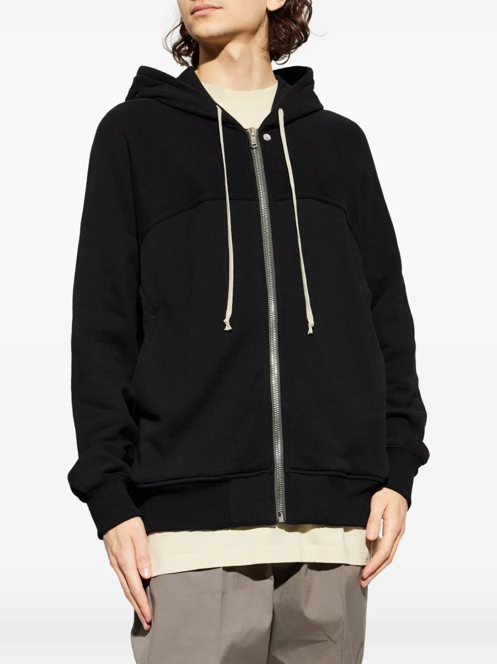 Rick Owens Katoenen hoodie Zwart