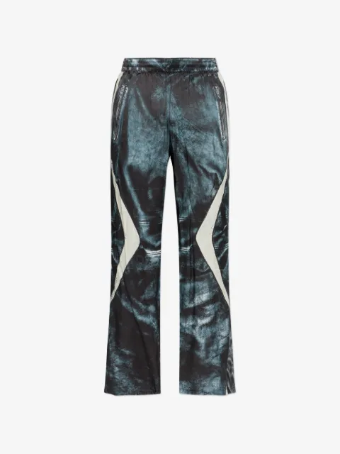Diesel Biker-trompe l'oeil satin track pants
