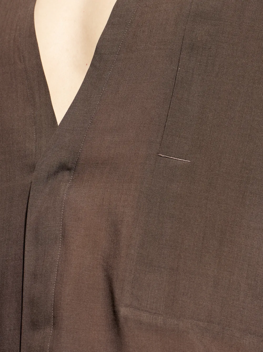 Rick Owens Overhemd met V-hals Bruin