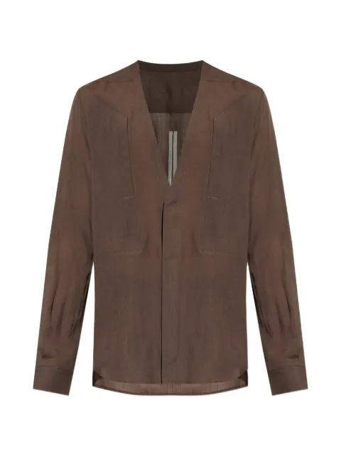Rick Owens V-neck long-sleeve shirt
