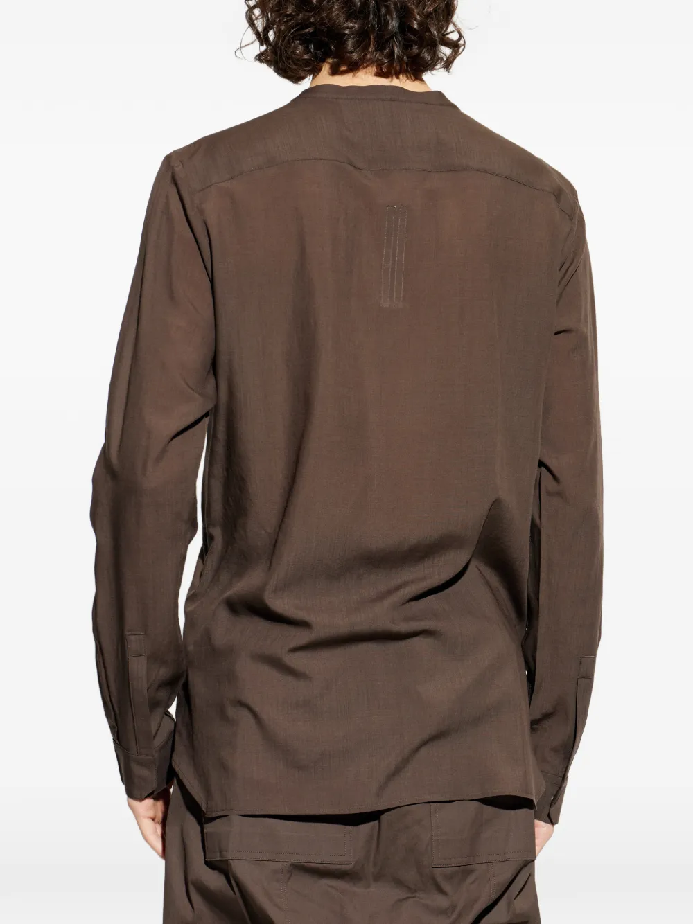 Rick Owens Overhemd met V-hals Bruin