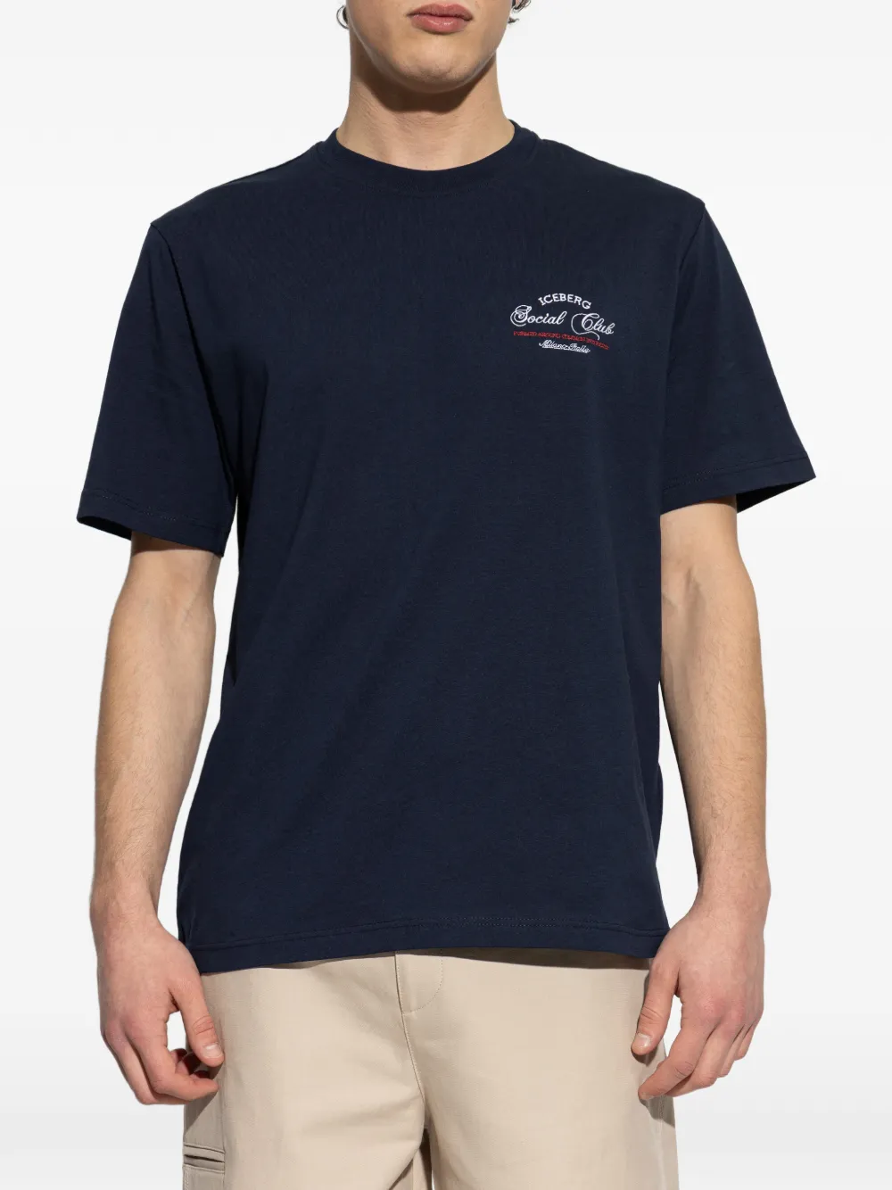 Iceberg T-shirt met logo Blauw