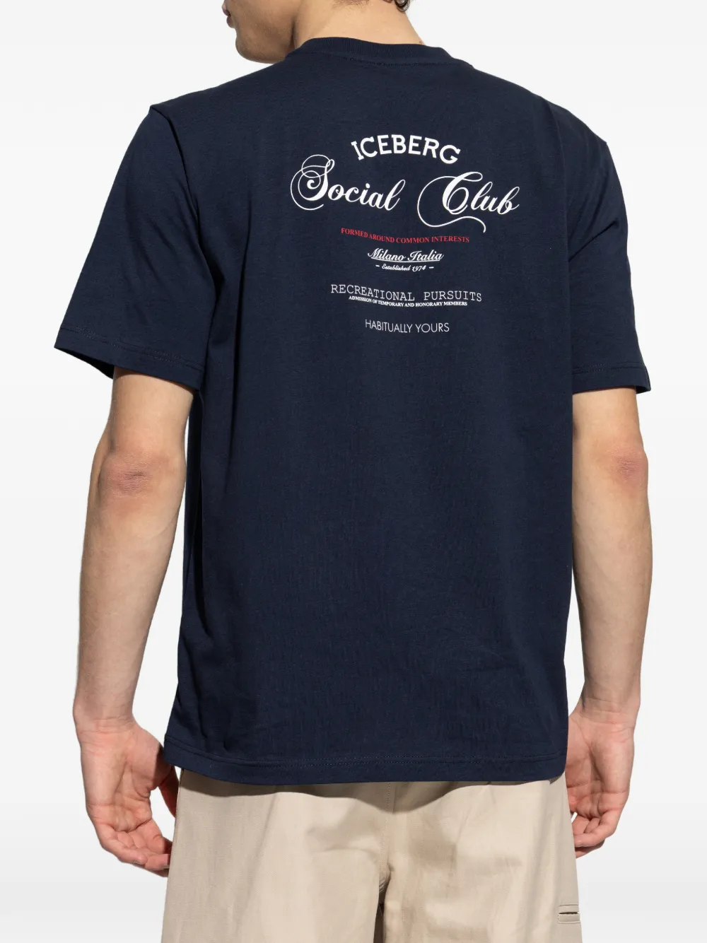Iceberg T-shirt met logo Blauw