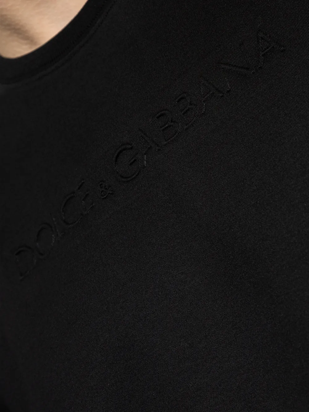 Dolce & Gabbana T-shirt met reliëf Zwart