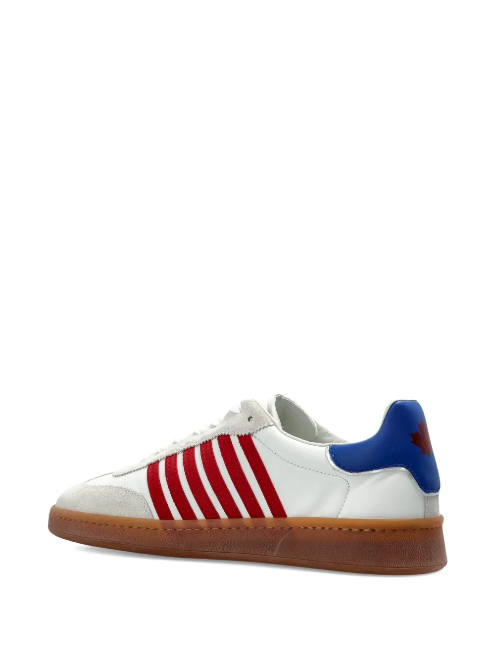 DSQUARED2 Gestreepte sneakers met veters Wit