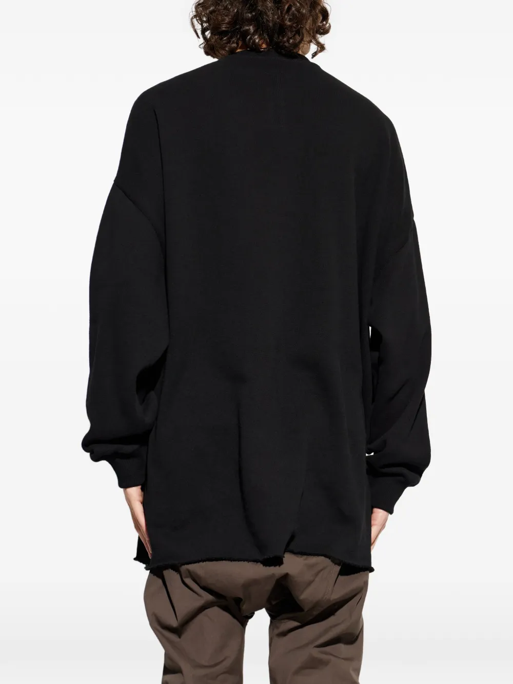 Rick Owens Sweater met franje Zwart