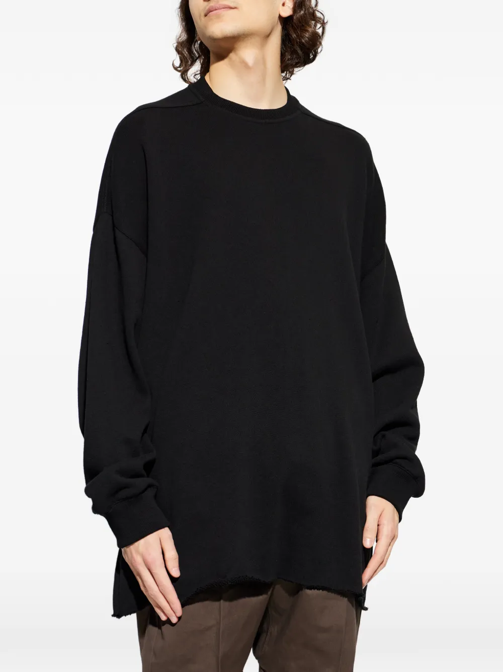 Rick Owens Sweater met franje Zwart