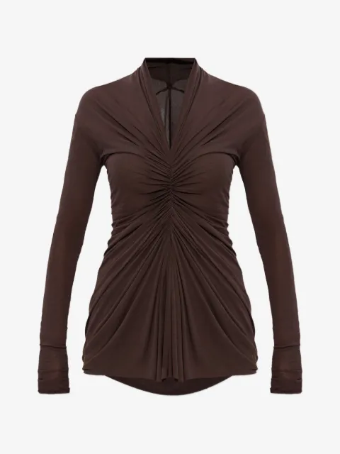 Rick Owens draped V-neck top