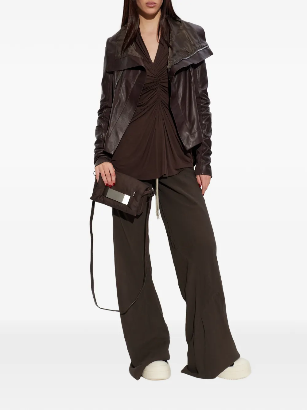 draped V-neck top