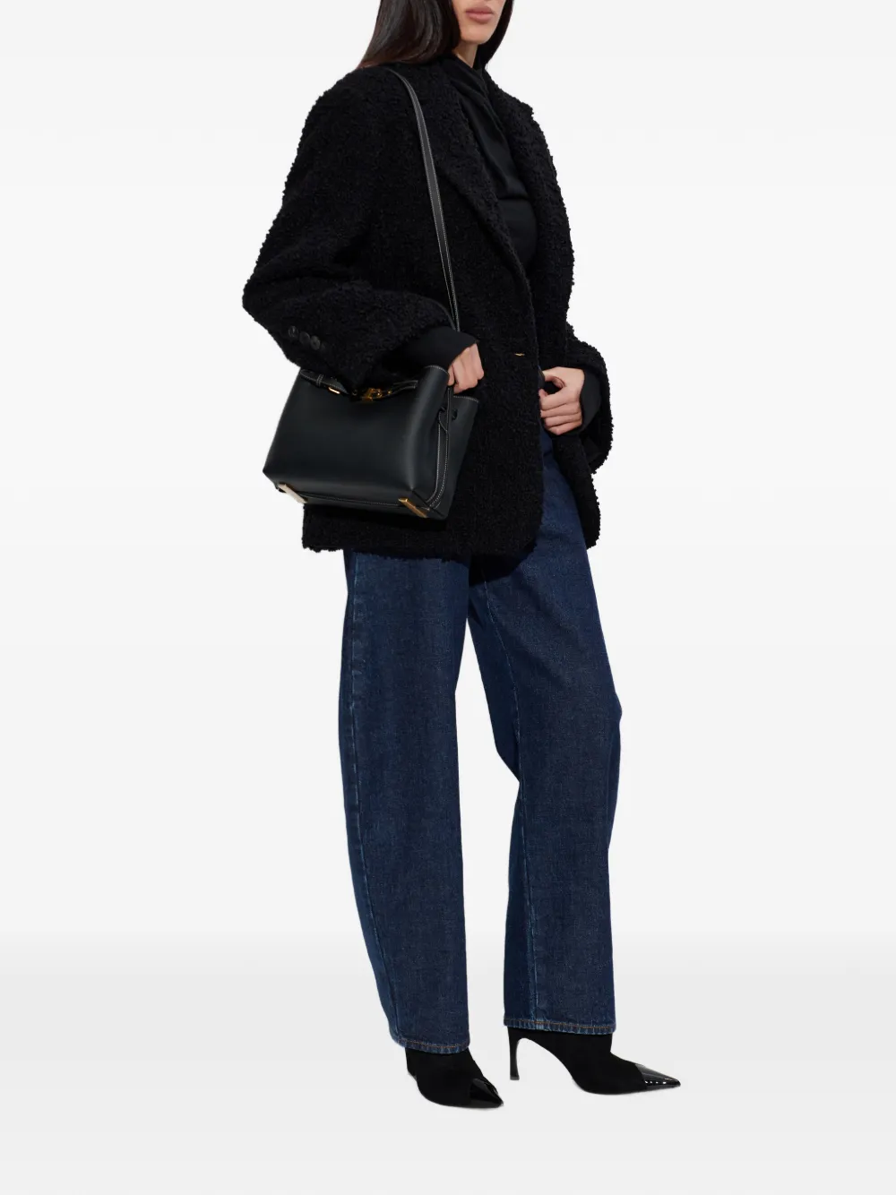 Biena Textured Button Blazer