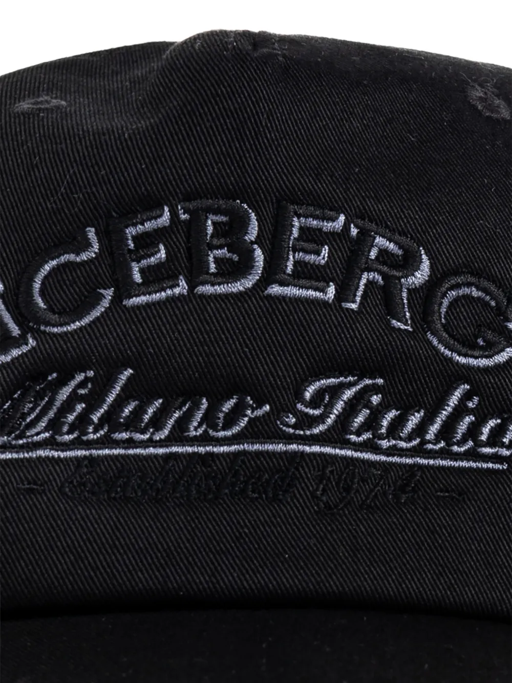  Iceberg Gorra Bordada - Negro 