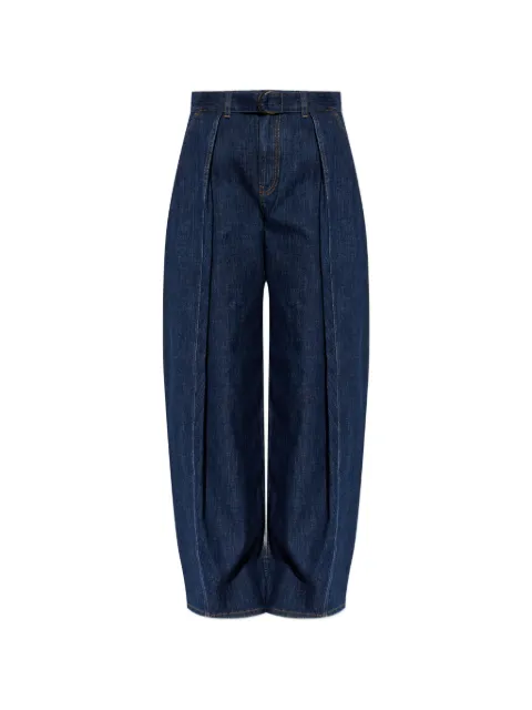 LOEWE belted pleated jeans