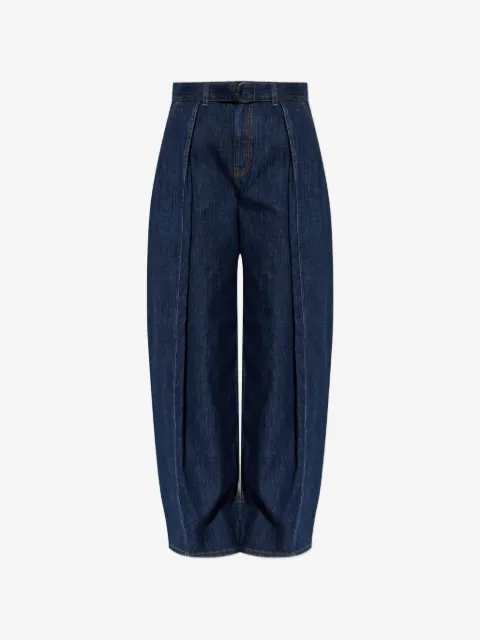 LOEWE jeans con pinzas y cinturón