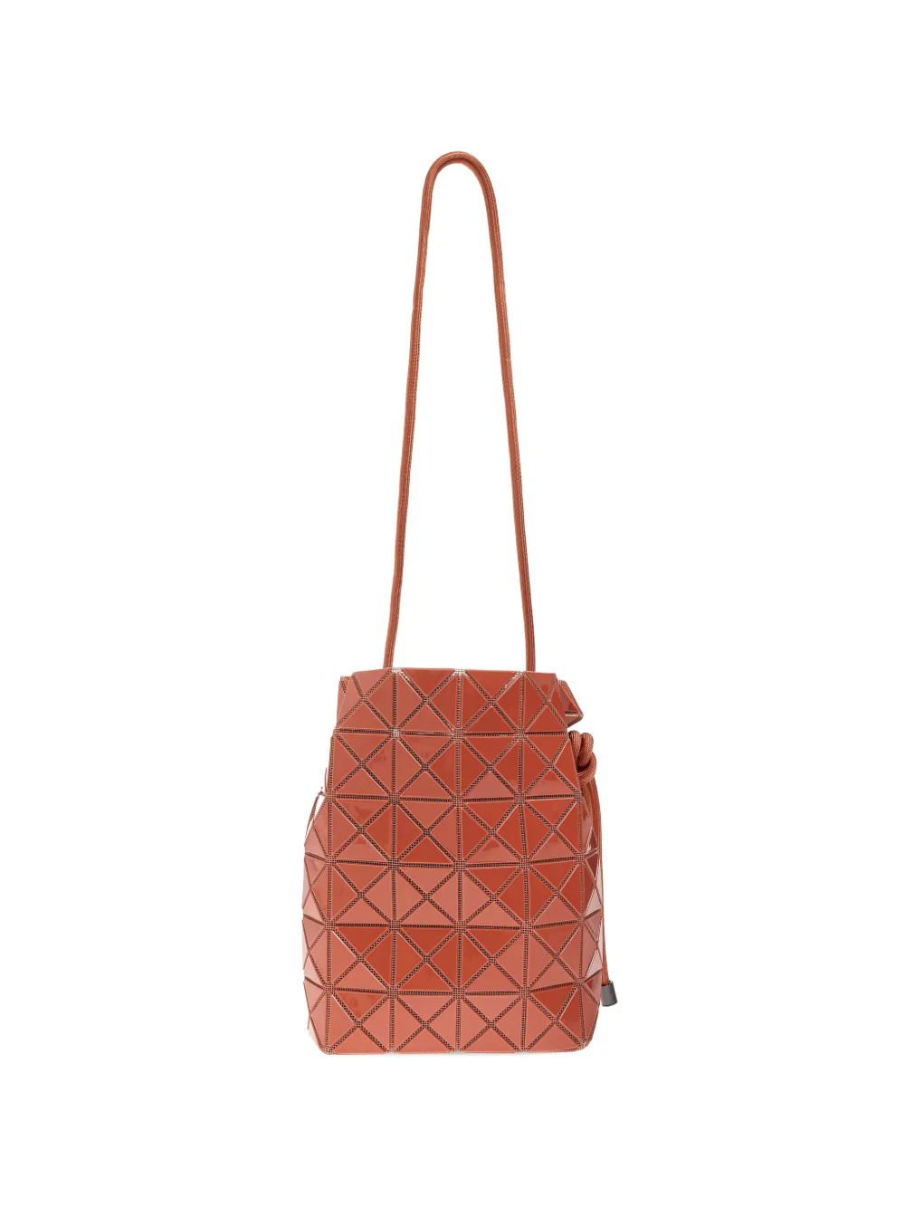 Bao Bao Issey Miyake geometric-pattern drawstring bucket bag - Arancione