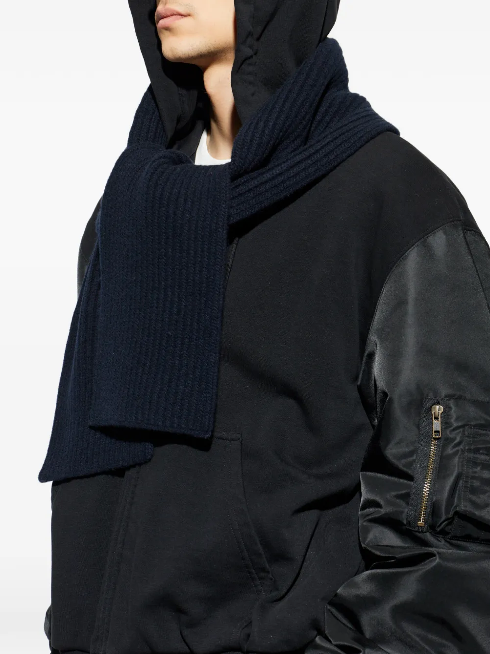 Maison Margiela Geribbelde sjaal Blauw