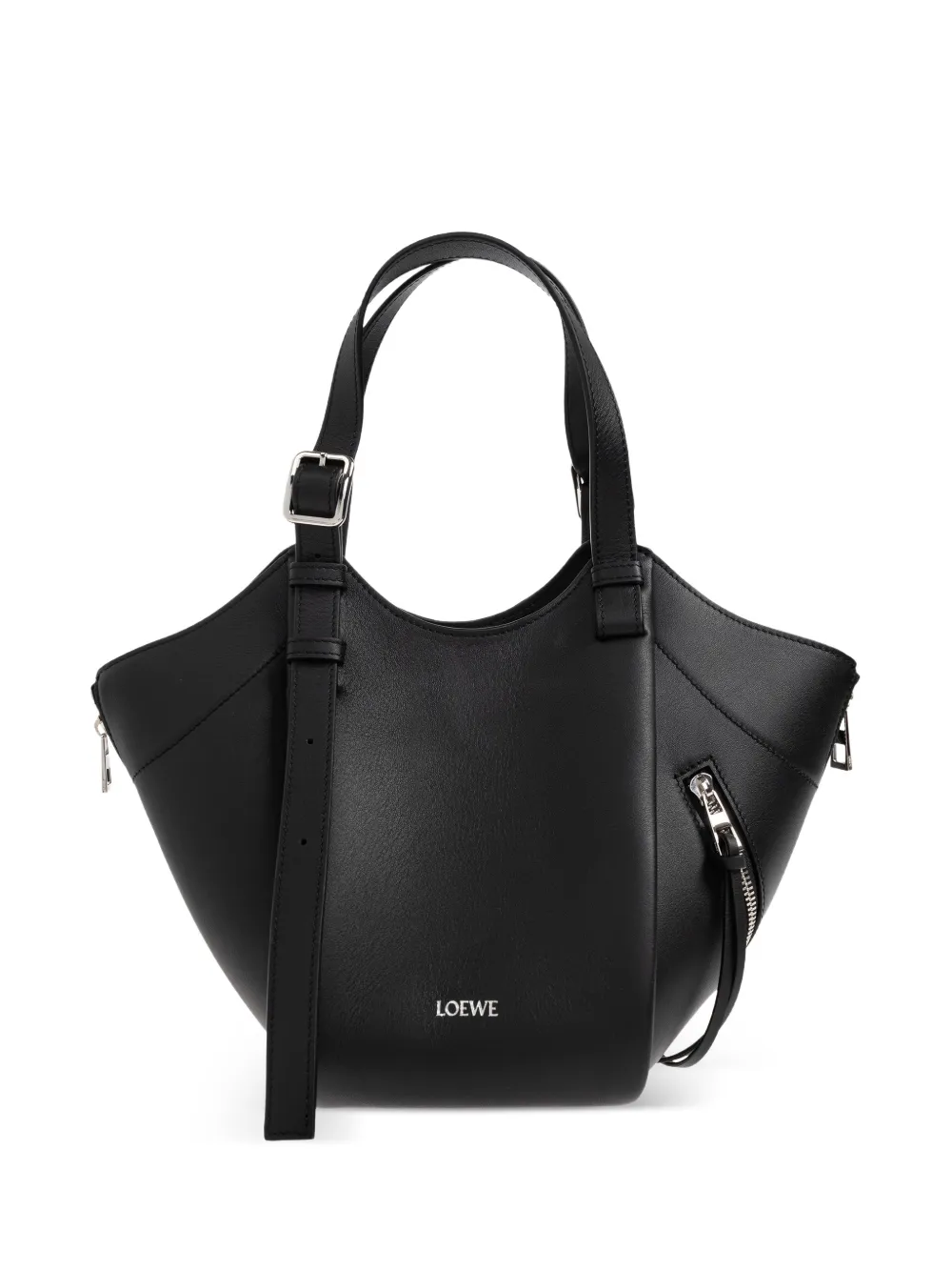 LOEWE Hammock Flip leather tote bag - Nero