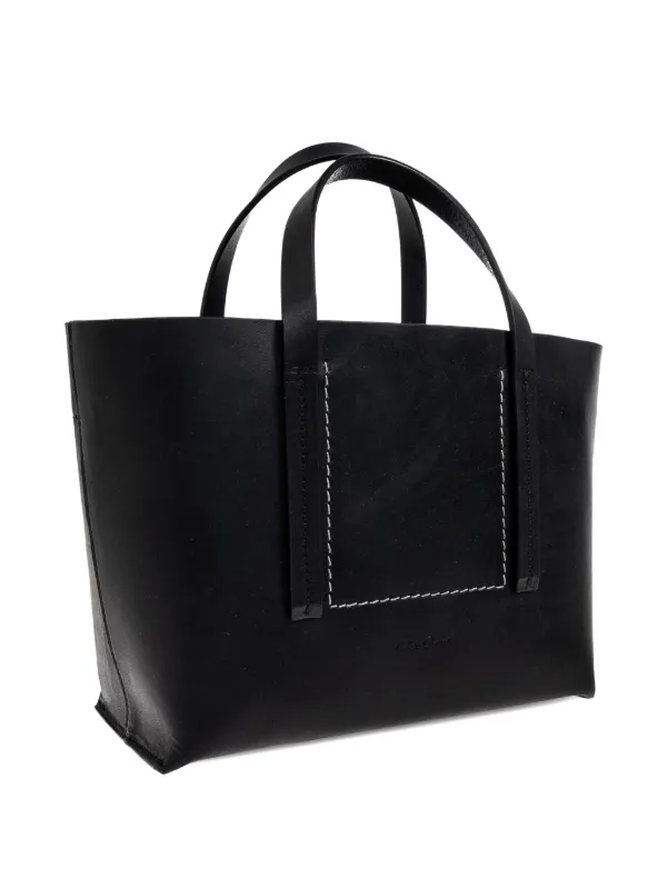 Rick Owens トップステッチ ハンドバッグ | ブラック | FARFETCH JP